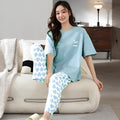 SKY BLUE & WEITH PRINTED PJ SETS