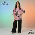 Pink: Music Planet Printed Women's PJ Sets