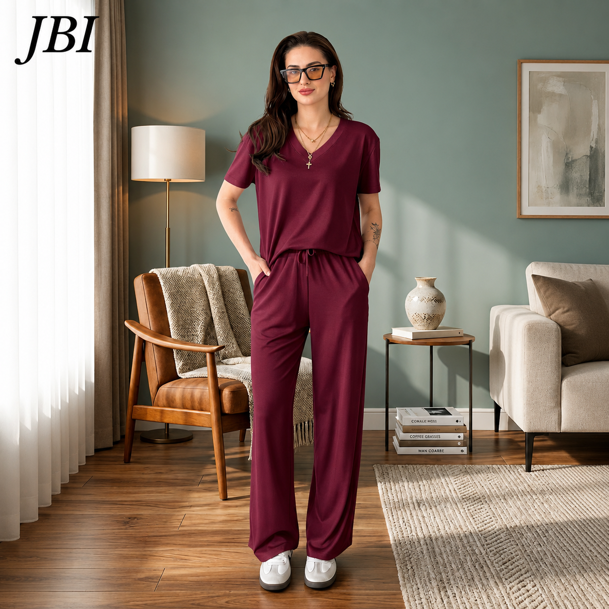 V-Neck Half Sleeve Soft Cotton Jersey Lounge Wear Premium Quality