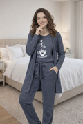 I LOVE COFFEE PRINTED 3 PIECE LOUNGEWEAR & HOME WEAR SETS COMFY NIGHTSUIT