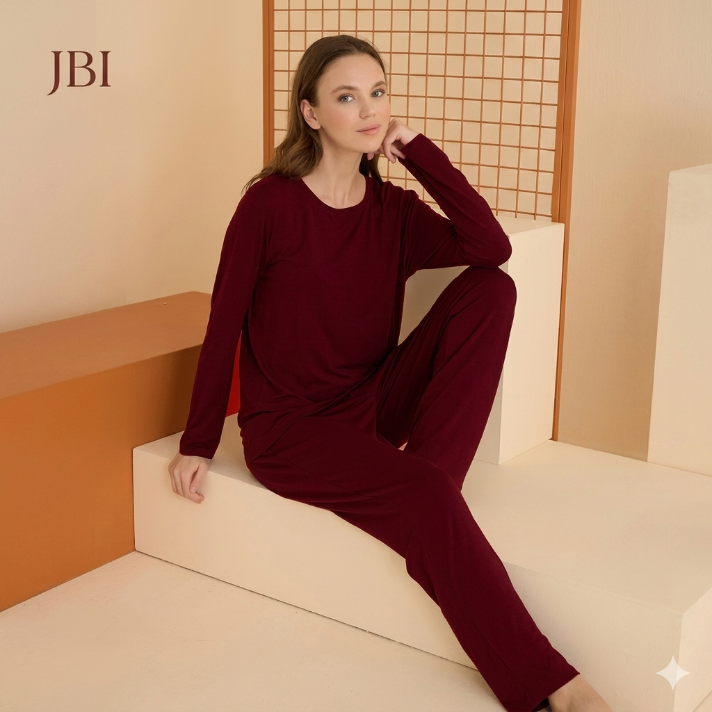 Red Comfy Crimson Night Suit For Women PJ Set