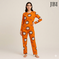 Cute Lion & "WOW" Printed Night Suit For Women PJ Set