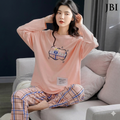 New Pink Printed night suit For Women PJ Set