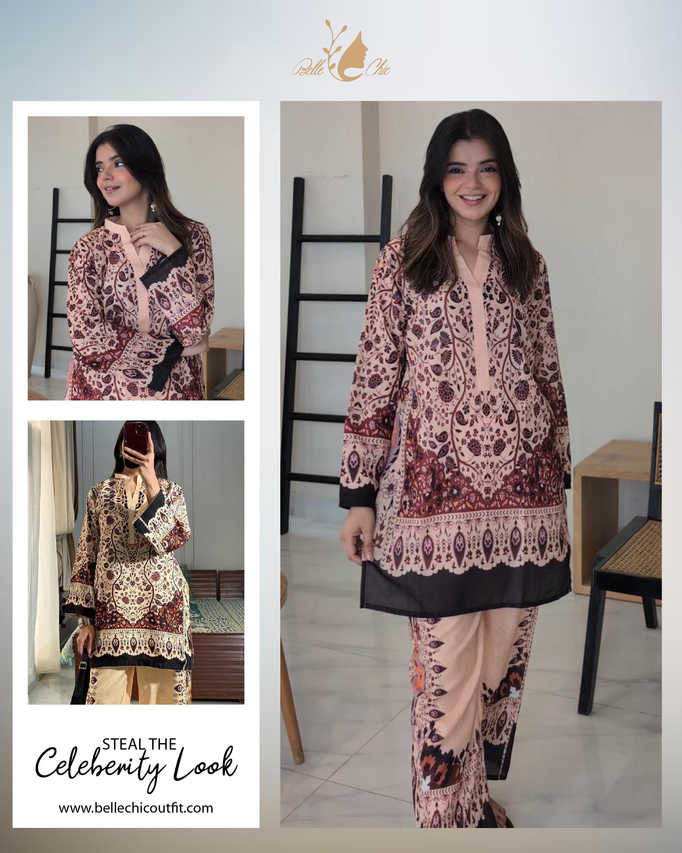 Floral Ensemble 2 Pcs Co-ord Set