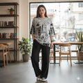 Gray : Music Planet Printed Women's PJ Sets