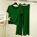 Black Neck Green Longwear PJ Set Artical #1003