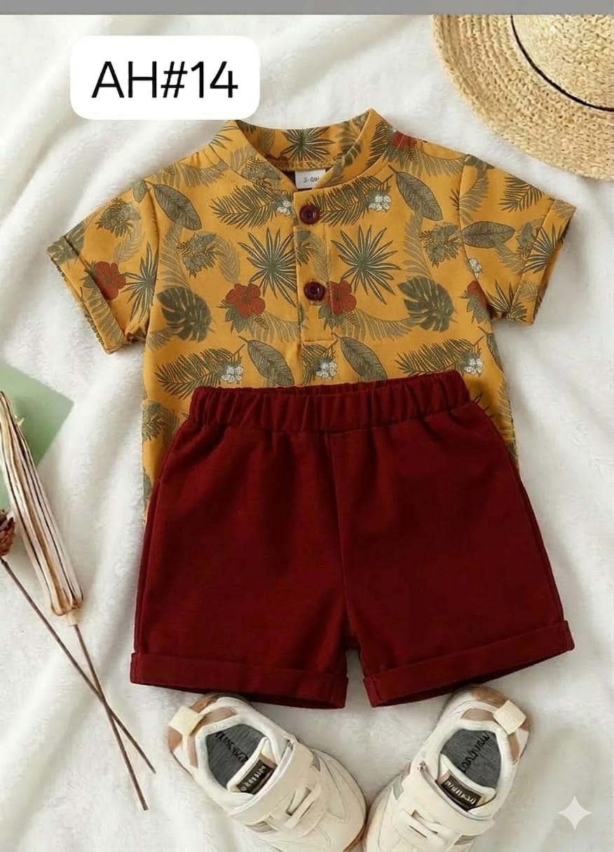 Sunny Bloom Shorts Set Print Summer Outfit –