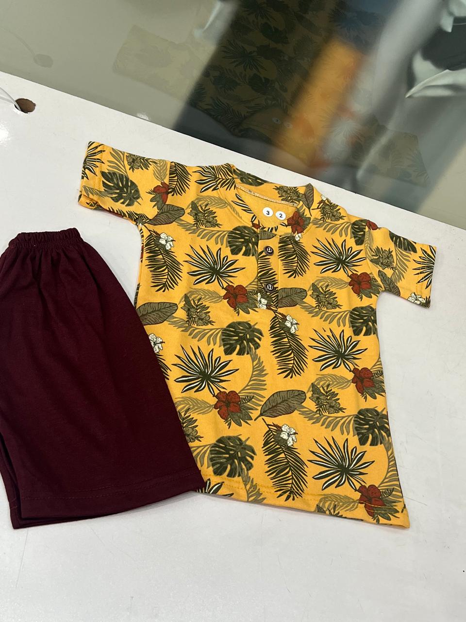 Sunny Bloom Shorts Set Print Summer Outfit –