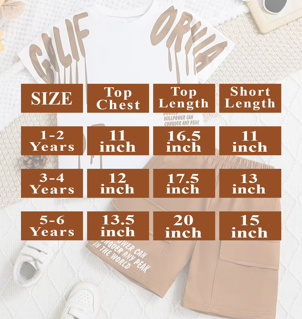 2pcs Boys' Fashion Summer Casual Cargo Pants and T-Shirt Set