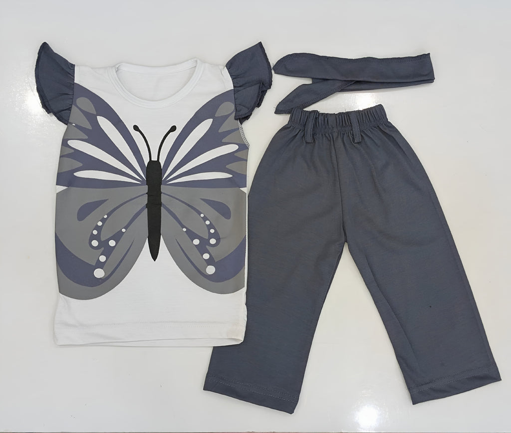 Grey Butterfly Co-ord kids wear